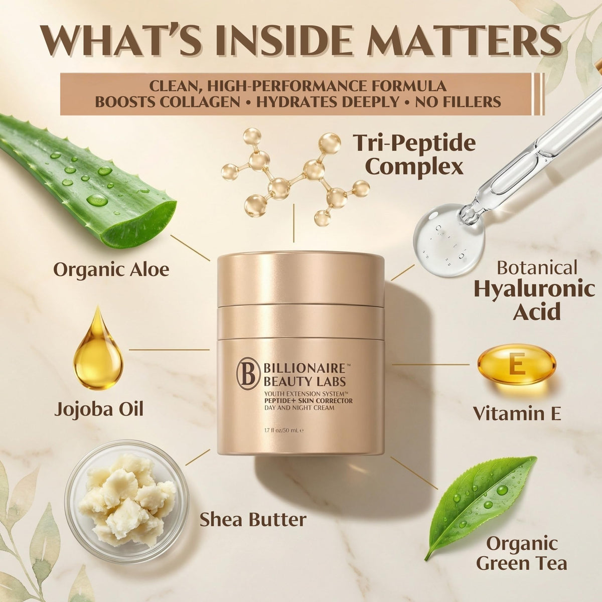 BILLIONAIRE BEAUTY LABS oils and shea butter showing deep nourishment