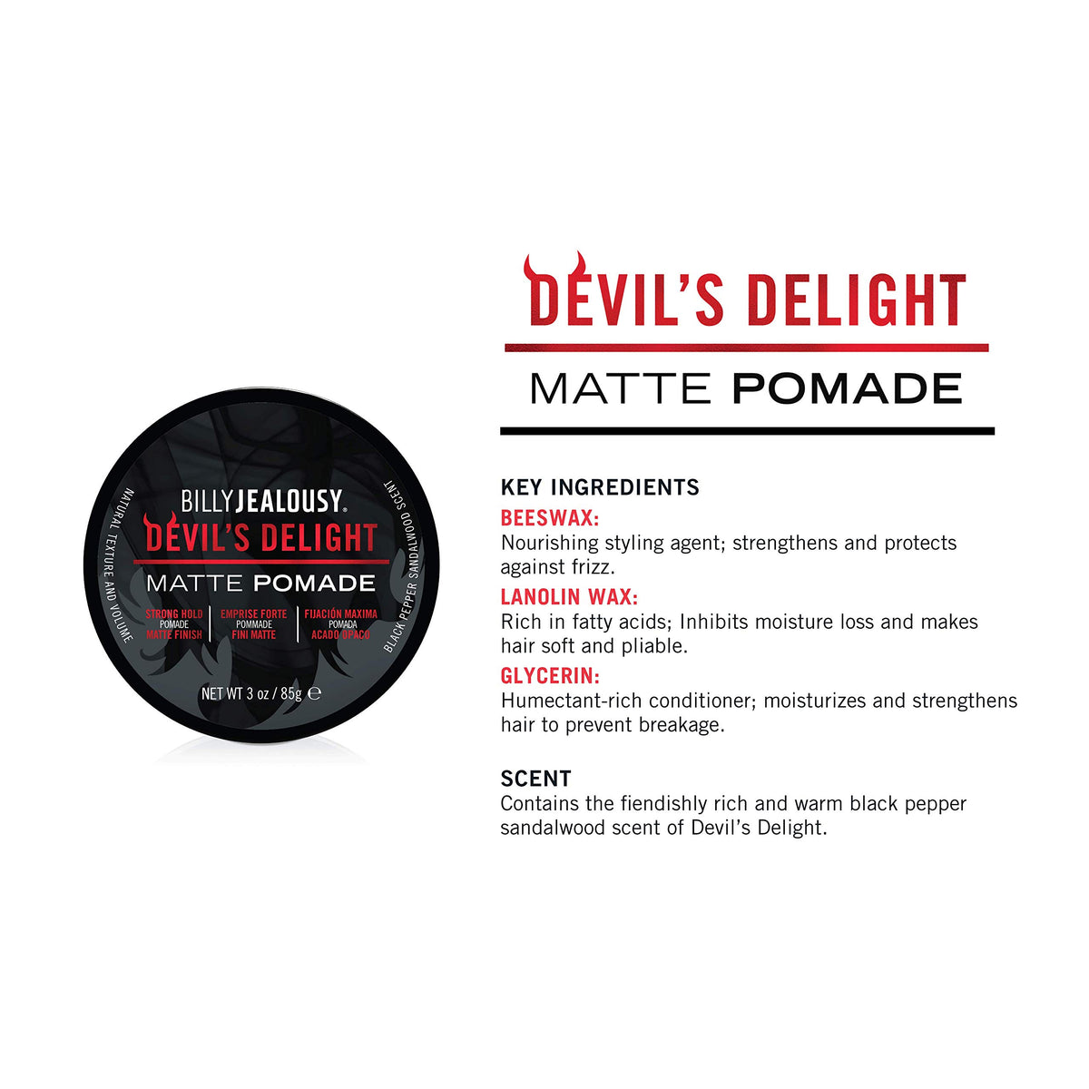 Billy Jealousy pomade in hands demonstrating simple application and control