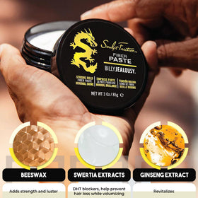 Billy Jealousy paste on fingertips ready to apply for touchable hold