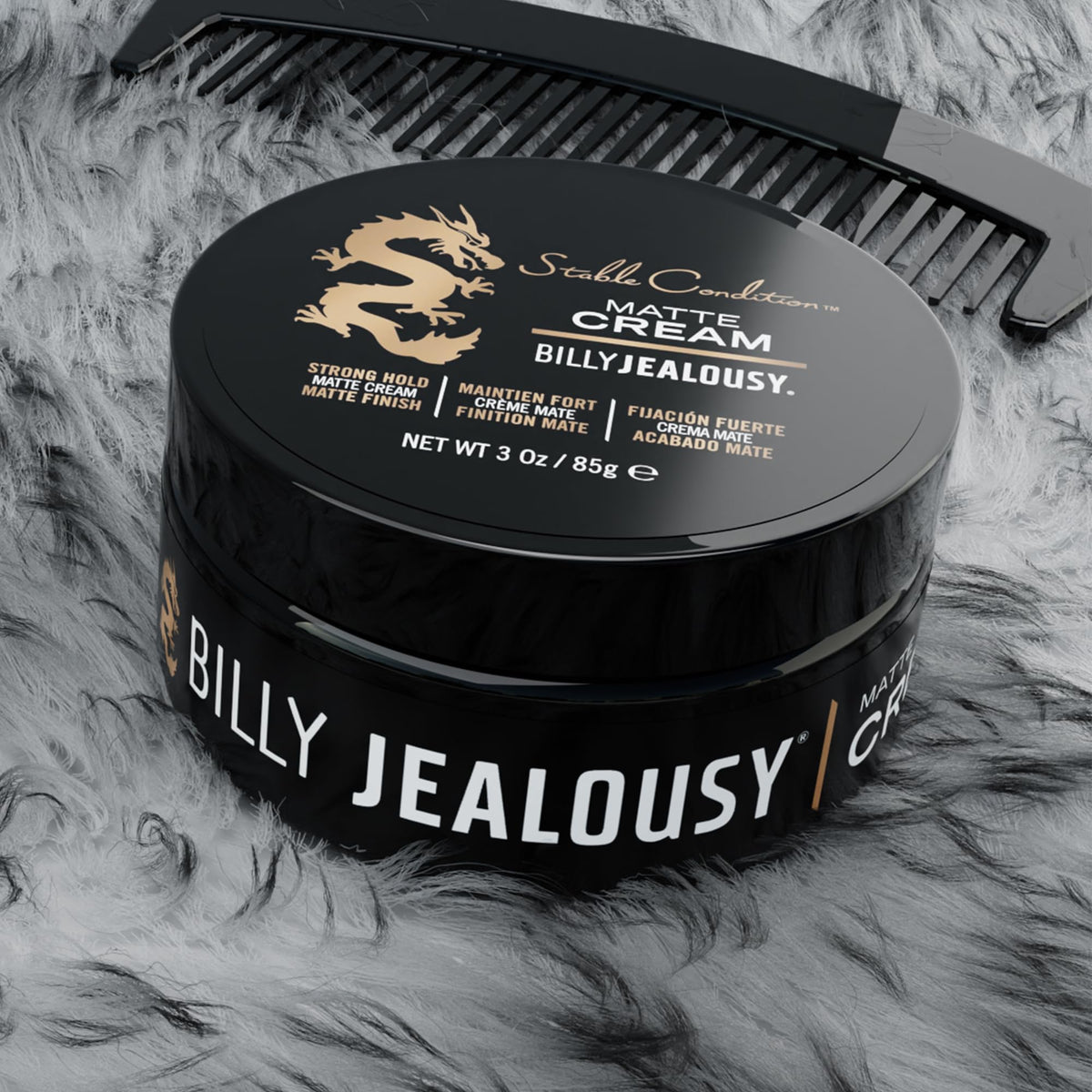 Billy Jealousy fragrance visual with vanilla and white musk suggesting refined scent