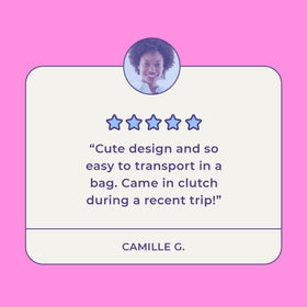 Bim Bam Boo child holding tissue tube smiling to show kid-approved designs and portability