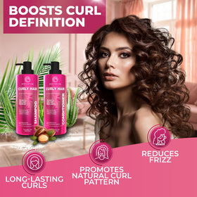 BINGO HAIR CARE bottles next to a hand to illustrate 14 fl oz scale and value