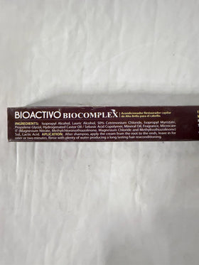 Bio Complex ampoule next to a hand for scale showing travel-friendly benefit