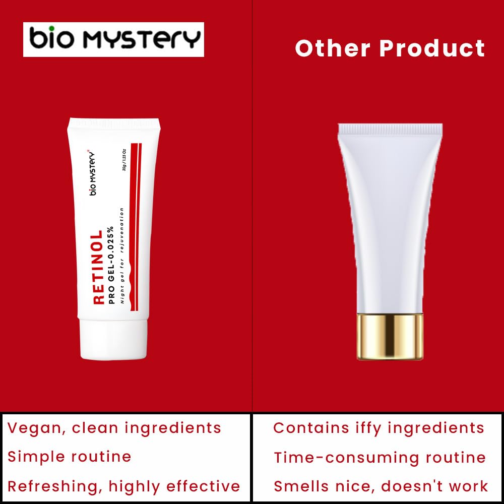 Bio Mystery gel on bathroom shelf showing daily skincare routine benefit