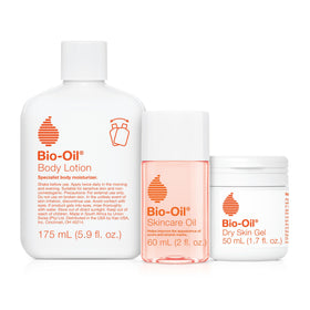 Bio-Oil front packaging travel set showing kit and benefits