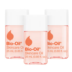 Bio-Oil front packaging showing travel-size bottles and clear benefits