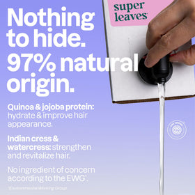 Hand holding BIO SPECTRA ATTITUDE 67.6 fl oz bottle to show scale and refill convenience