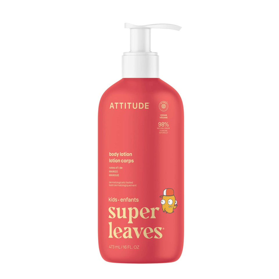 BIO SPECTRA ATTITUDE front packaging showing mango kids lotion and benefits