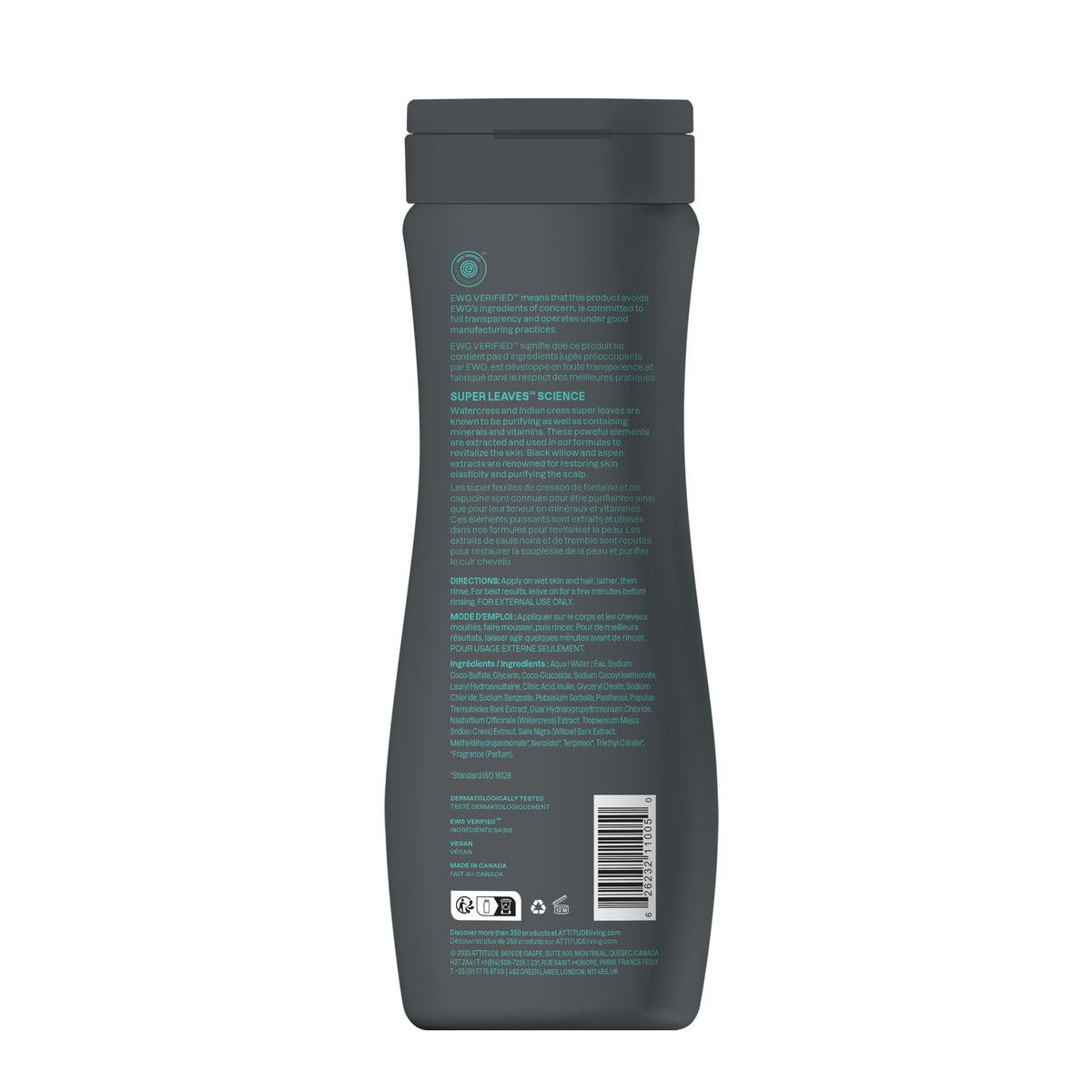 BIO SPECTRA ATTITUDE botanicals with black willow and aspen to show natural ingredient focus