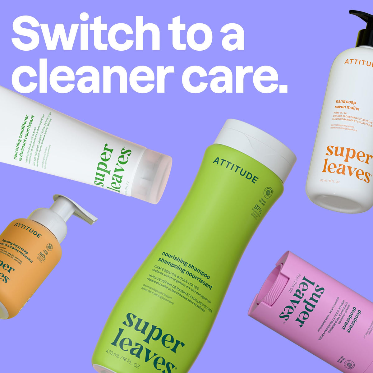 BIO SPECTRA ATTITUDE shampoo paired with conditioner promoting complete color care ritual