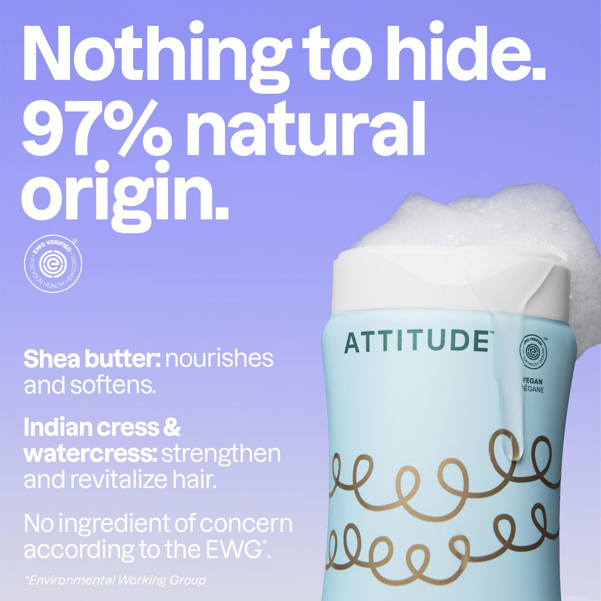 BIO SPECTRA ATTITUDE creamy foam texture showing slip for detangling benefit