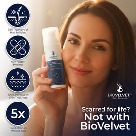Bio Velvet being applied to hand showing quick absorption and hydration benefit