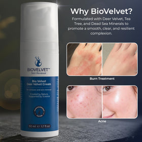 Bio Velvet Dead Sea minerals display illustrating mineral-rich hydration support