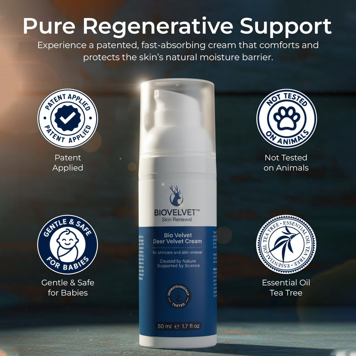 Bio Velvet label close-up highlighting key ingredients and trustworthy formulation