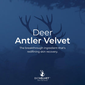 Bio Velvet in bathroom lifestyle setting suggesting everyday moisturizing routine
