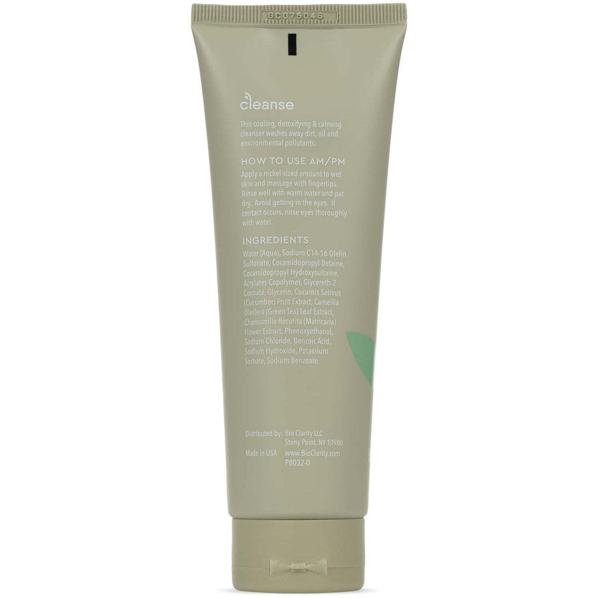 BioClarity on a bathroom shelf with towel conveying a calming morning routine