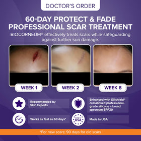 BIOCORNEUM gel being dispensed from tube highlighting smooth fast-drying benefit