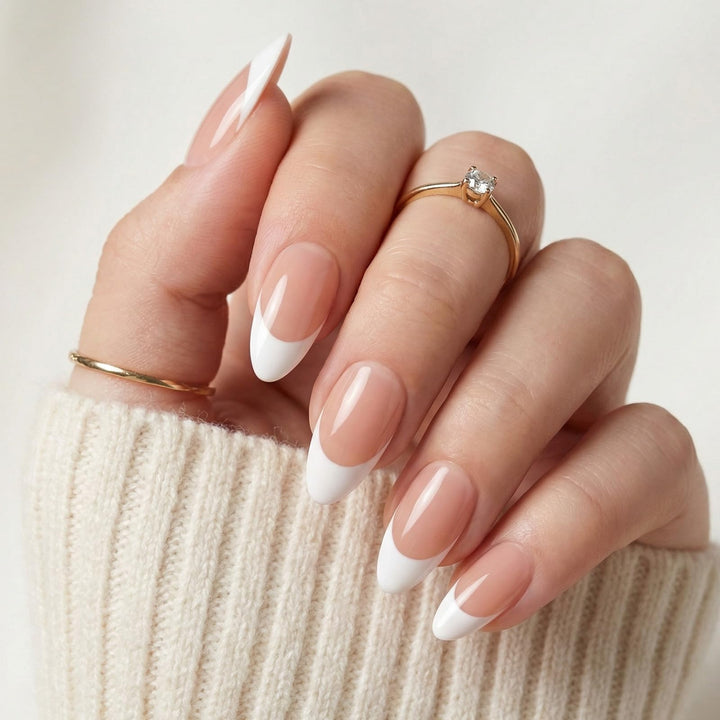 Bioday front packaging showing 30-piece French tip set and glossy finish benefit