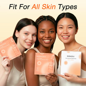 BIODAZZLE hydrogel mask in bathroom setting for nighttime routine