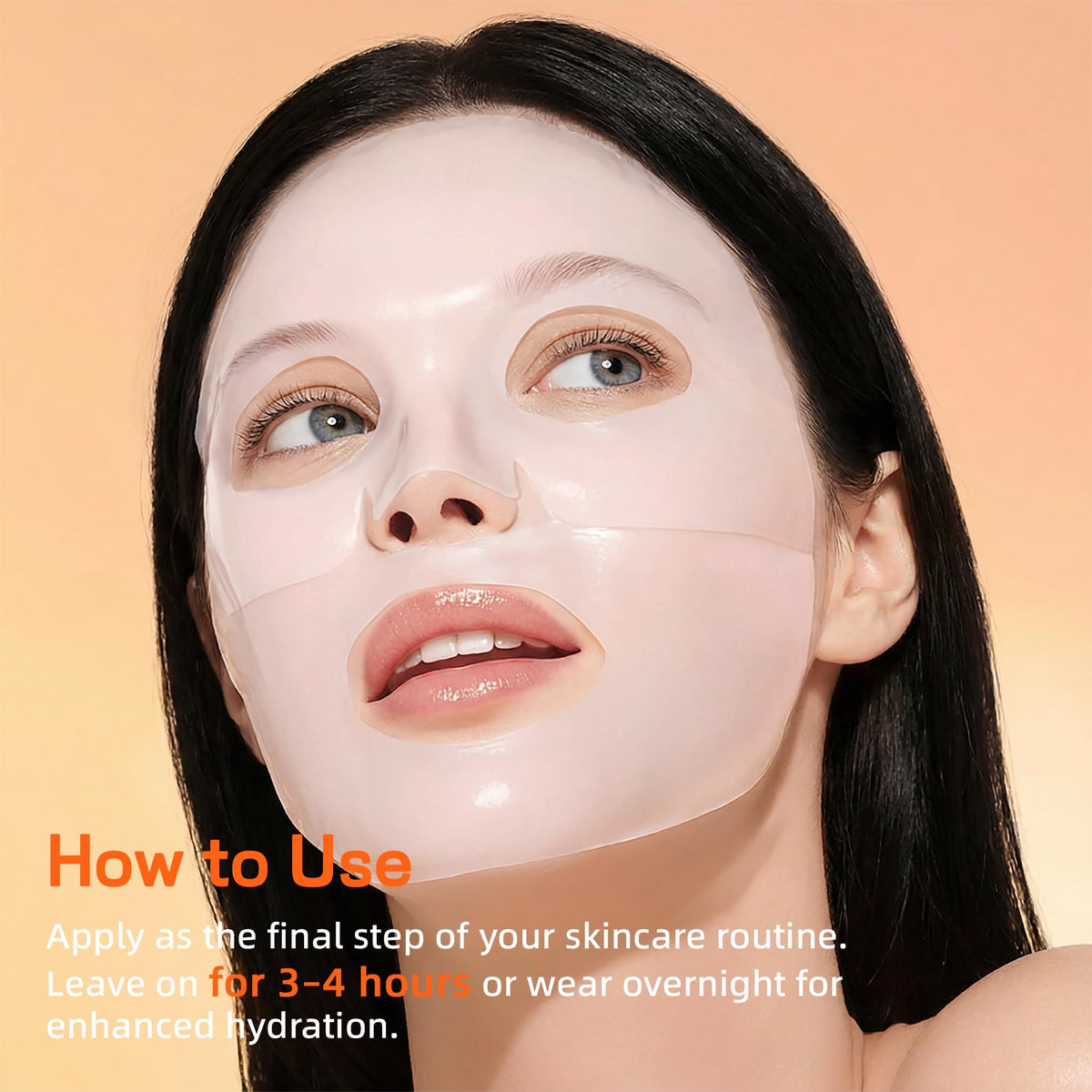 BIODAZZLE mask turning transparent to form a breathable moisture veil