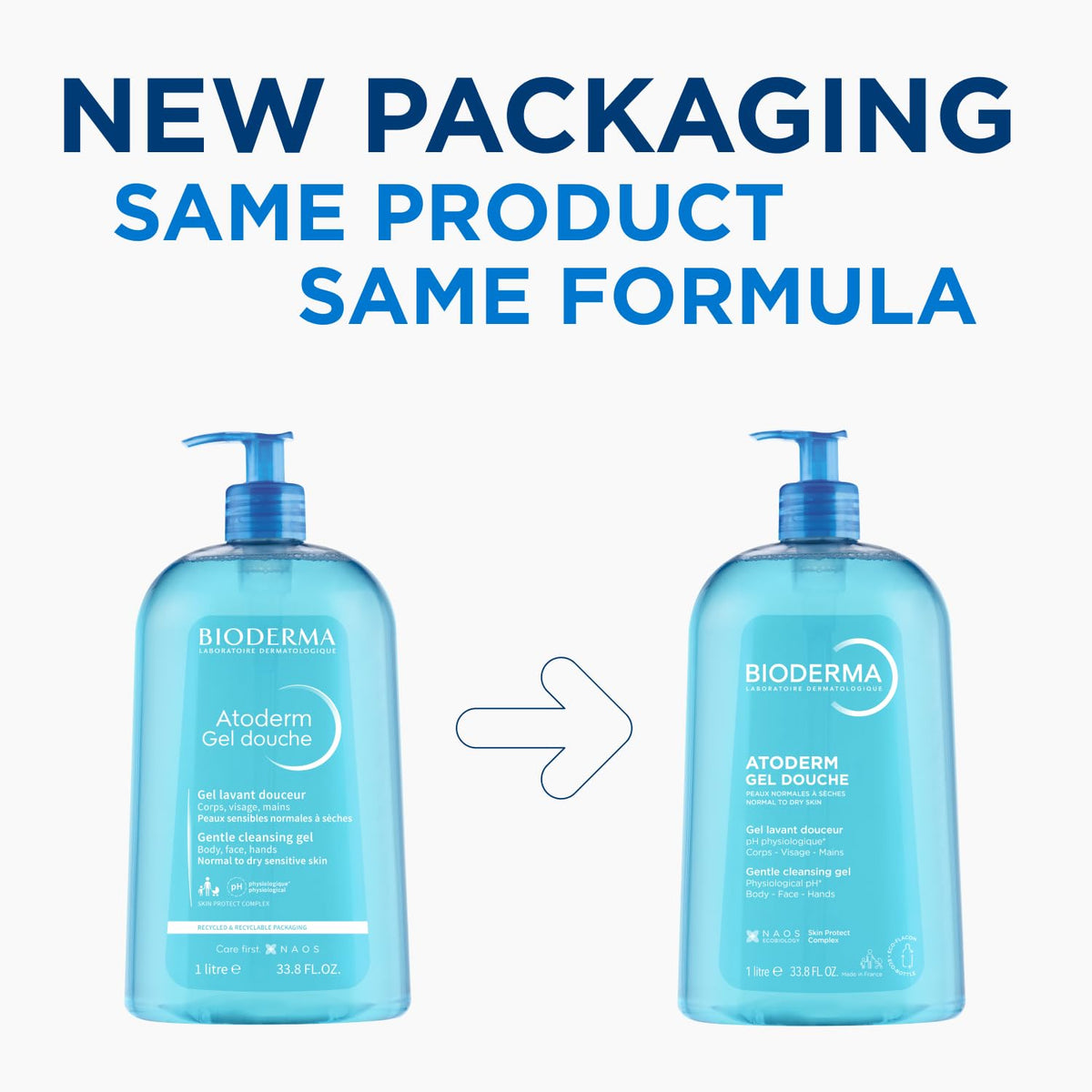 Bioderma back pouch details displaying usage directions and tolerance benefit