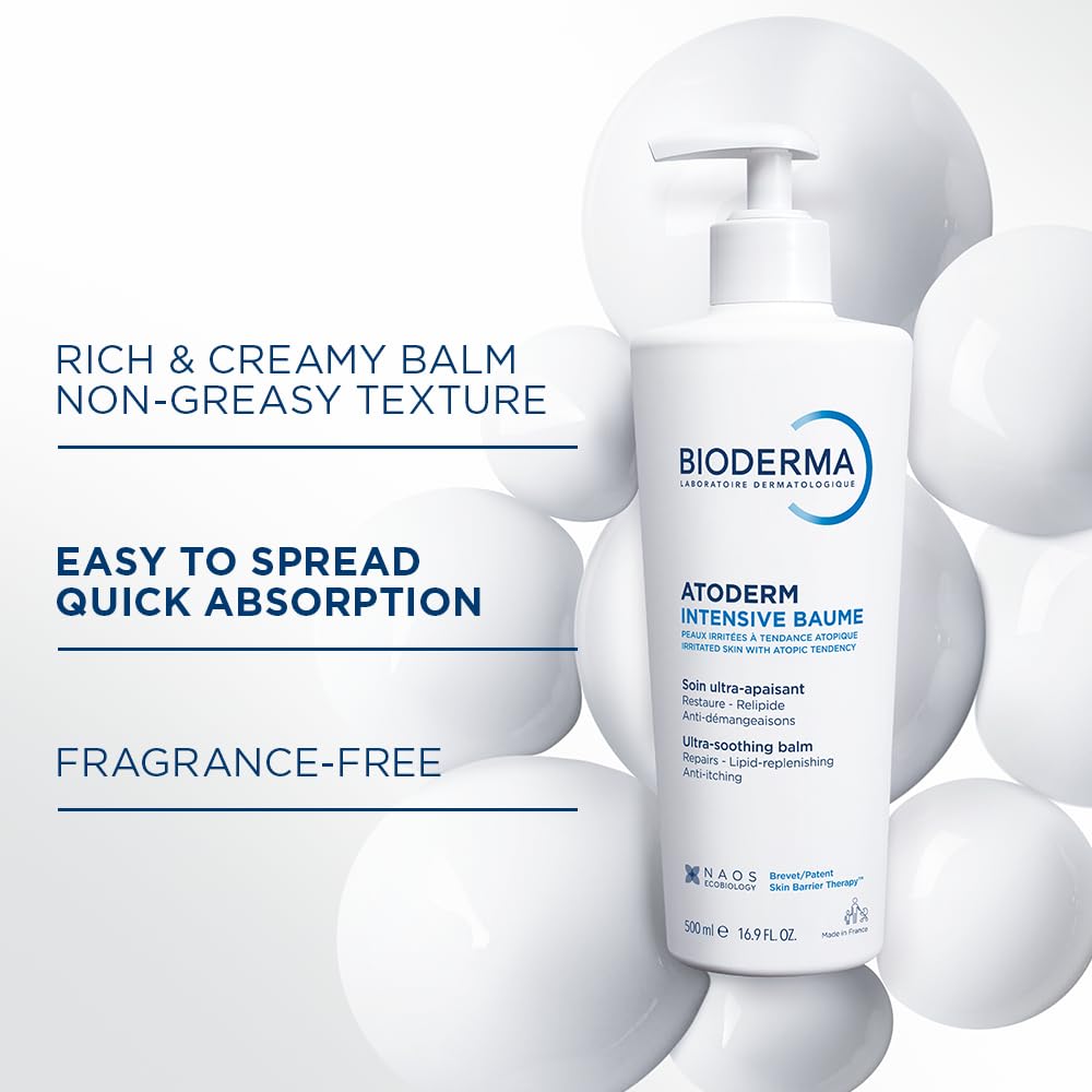 Bioderma balm on bathroom shelf suggesting daily routine and barrier support
