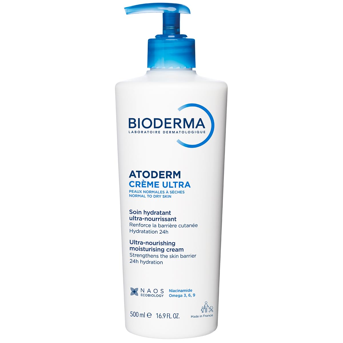 Bioderma jar front view showing packaging and hydration benefit