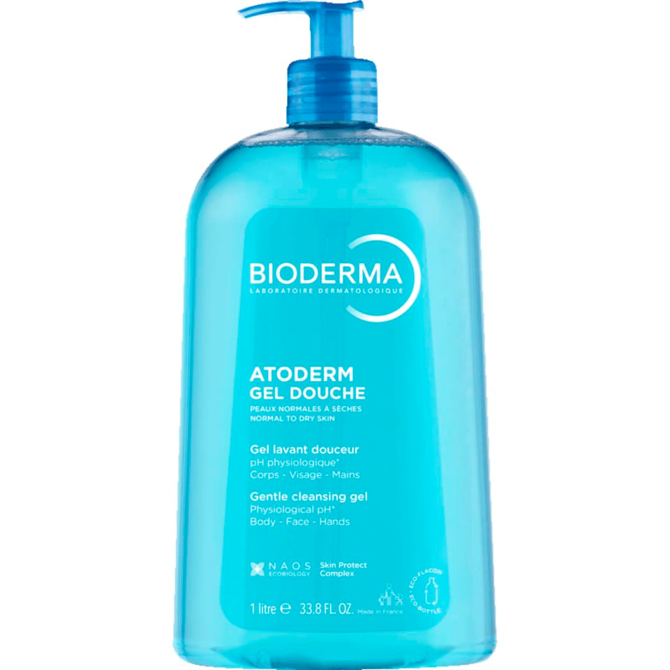 Bioderma front bottle view showing clean design and gentle cleansing benefit
