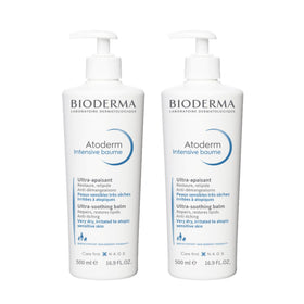 Bioderma Atoderm front packaging showing twin 16.9 fl oz tubs and labeling for long-lasting care