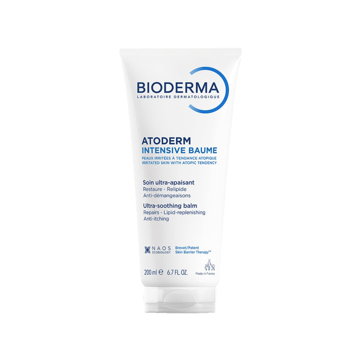 Bioderma front packaging showing balm jar and clear product identity and convenience