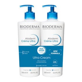 Bioderma Atoderm Ultra Cream front packaging showing dual tubes for value