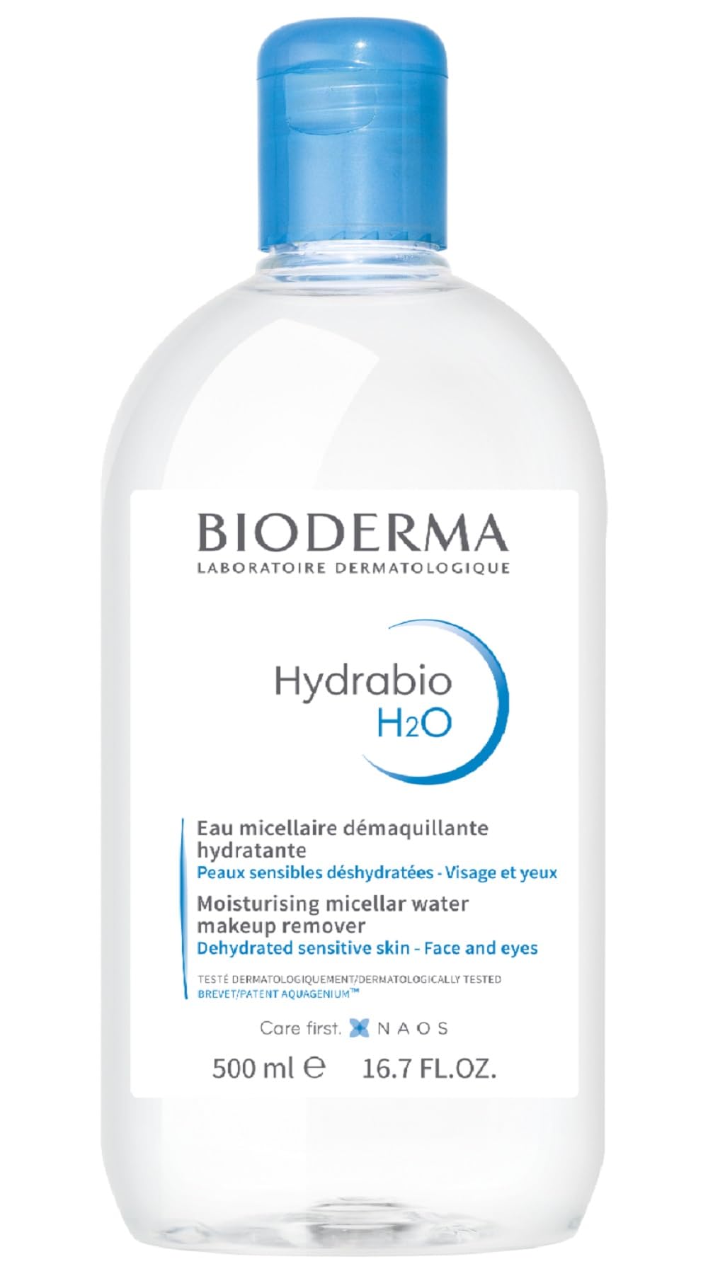 Bioderma front bottle image showing clean packaging and clear water benefit