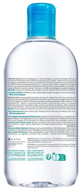 Bioderma pouring micellar water close-up highlighting gentle texture and ease