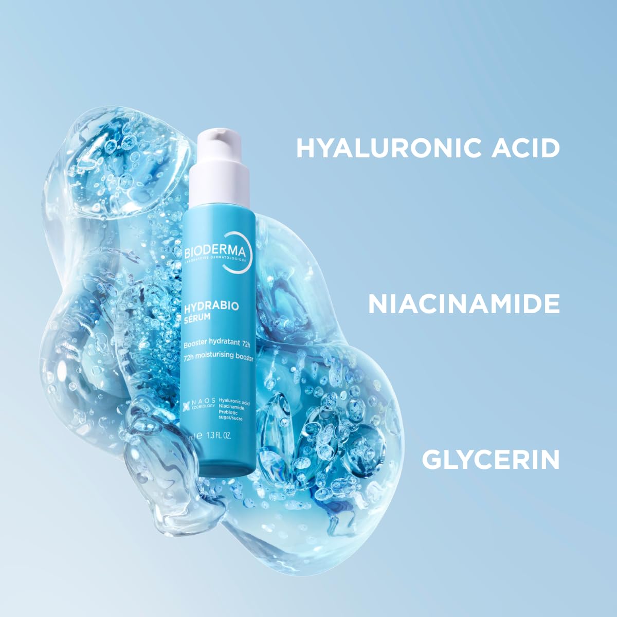 Bioderma serum on hand demonstrating fast absorption and hydrated skin