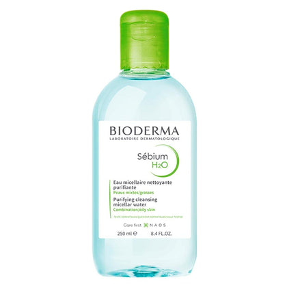 Bioderma Sébium H2O front bottle showing clean packaging and immediate use benefit