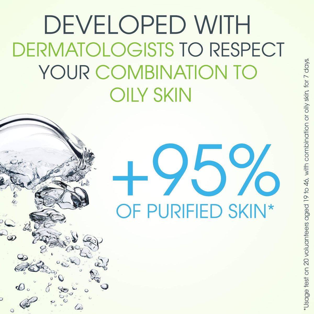 Bioderma Sébium H2O texture on cotton pad demonstrating gentle makeup removal