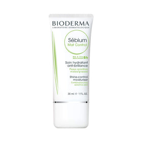 Bioderma front packaging showing 1 fl oz tube and clear branding benefit: portable matte care