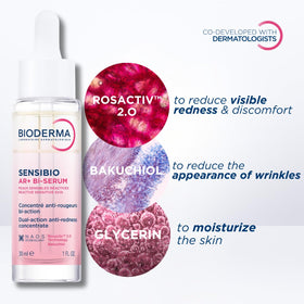 Bioderma Sensibio AR+ Bi-Serum close-up texture showing soothing and hydrating finish