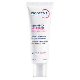Bioderma Sensibio AR+ front packaging showing tube and product name, soothing care benefit