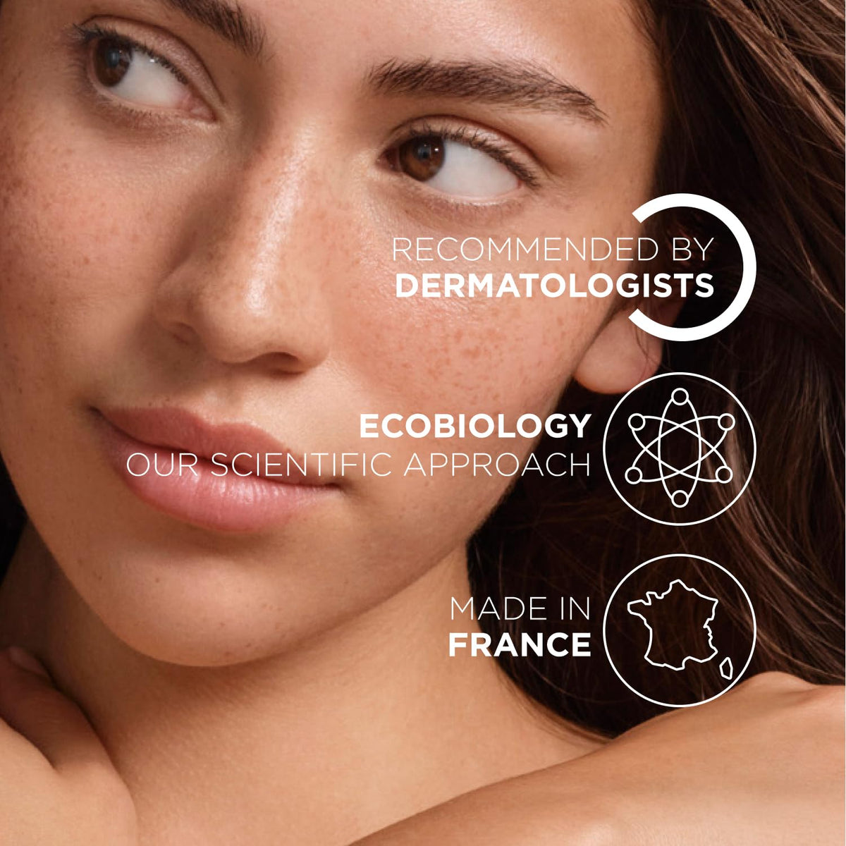 Bioderma Sensibio before and after makeup removal showing clean skin