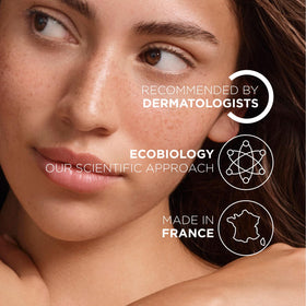 Bioderma Sensibio before and after makeup removal showing clean skin