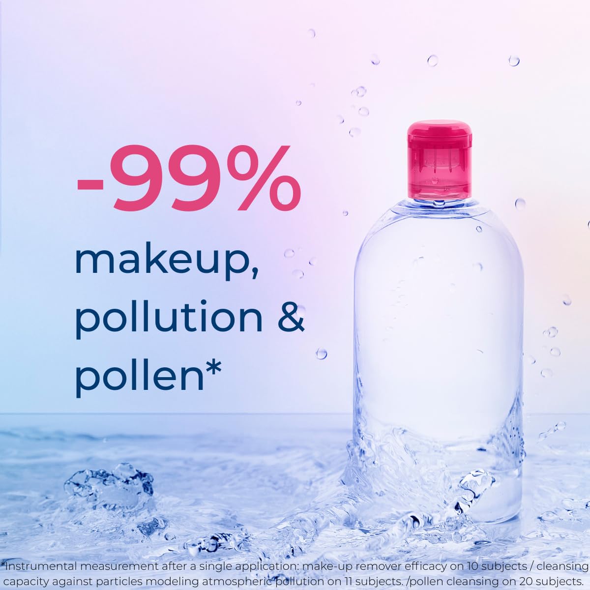 Bioderma micellar texture on skin demonstrating gentle lift of impurities