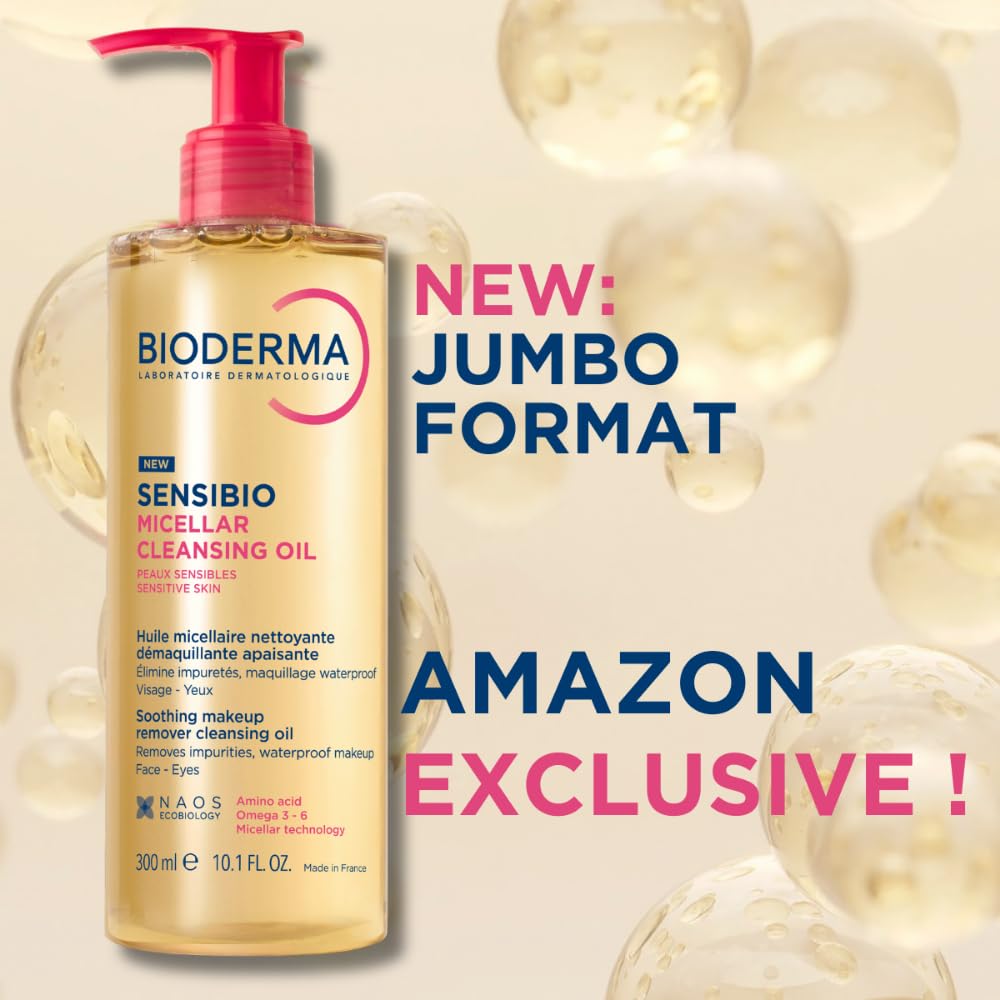 Bioderma pump dispense closeup demonstrating easy application and precise dosing