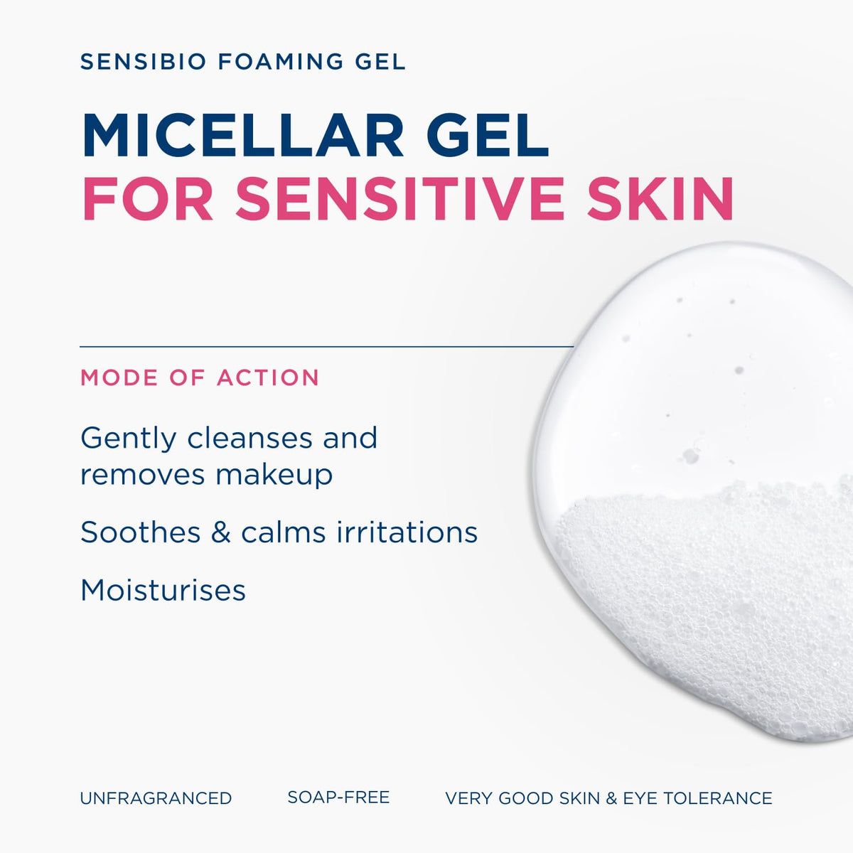 Bioderma Sensibio pump dispenser highlighting easy, controlled product use