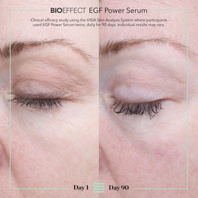 Bioeffect serum texture close-up highlighting lightweight hydrating finish