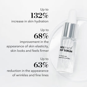 BIOEFFECT dropper detail dispensing a clear serum for precise application benefit