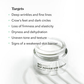 Bioeffect open jar close-up showing creamy texture and rich consistency for hydration