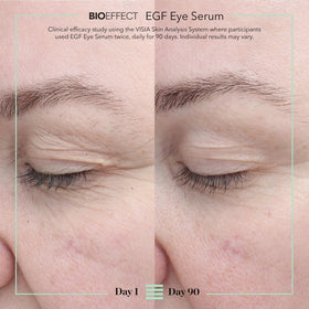 Bioeffect gel texture smear showing lightweight, non-greasy hydration and quick absorption