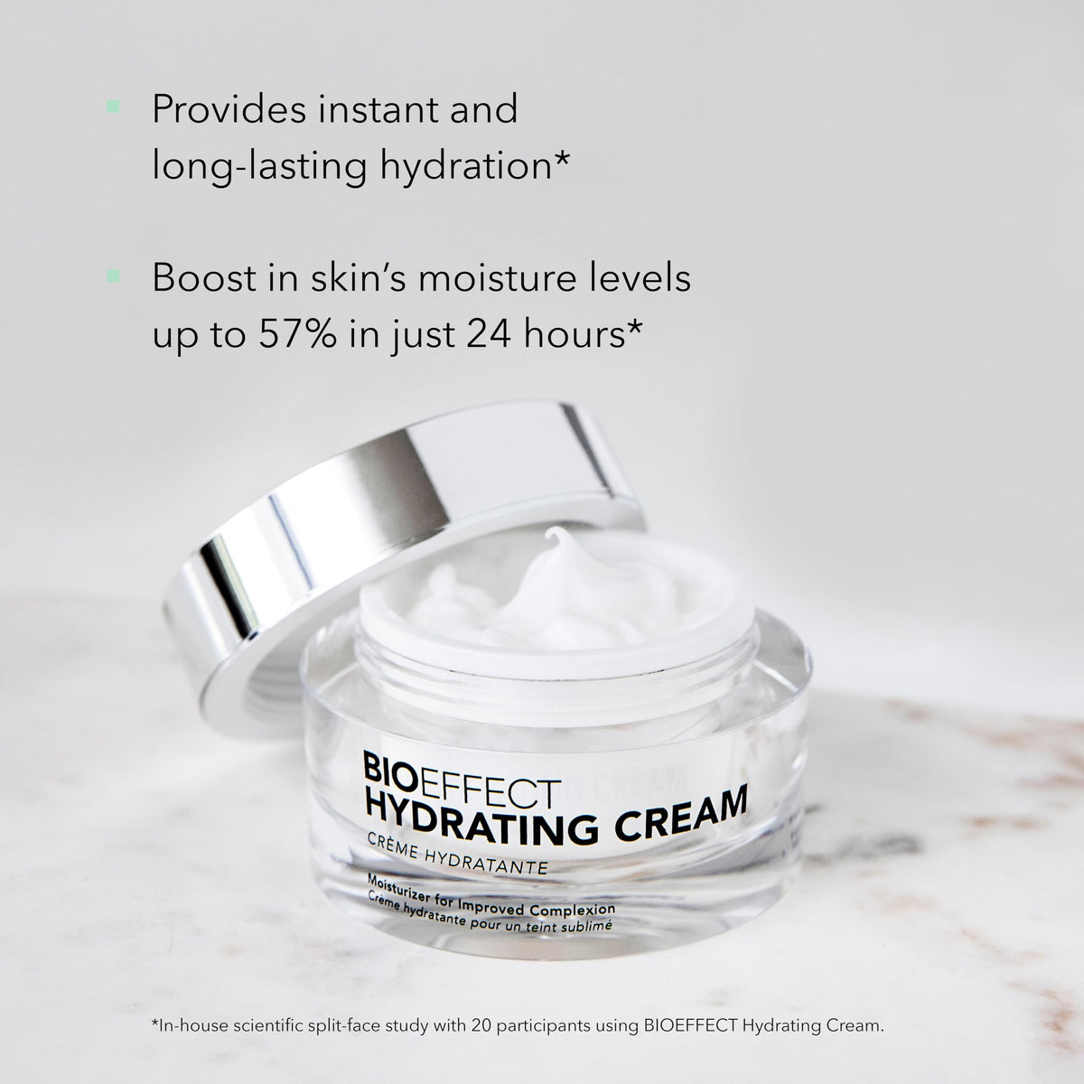 Bioeffect Icelandic water ingredient bottle emphasizing pure hydration