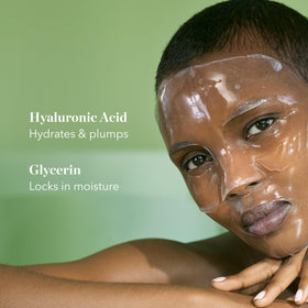 Bioeffect mask applied on model demonstrating even coverage and comfort
